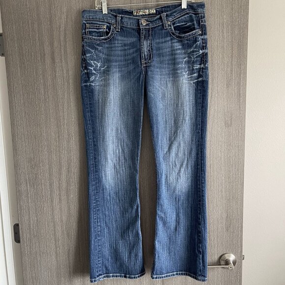 Vintage BKE Drew Jeans - Distressed Mid-Rise & Bootcut - Size 32 | 31.5 - Picture 6 of 14